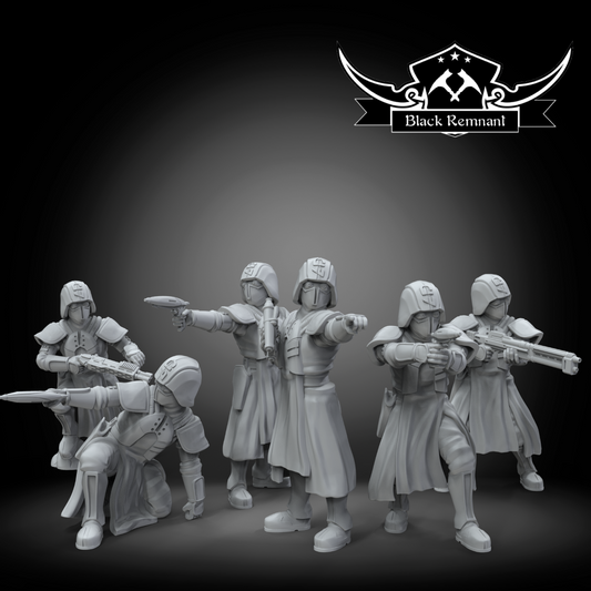 Squad Coruscant Police 6x Star Wars Legion compatible 3D Resin Miniatures