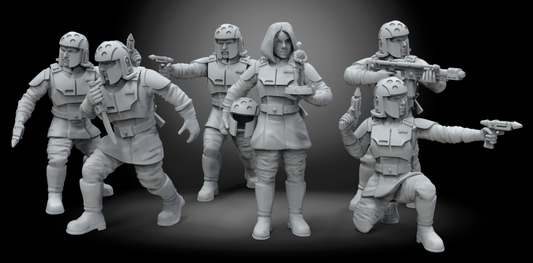 ISB Agents 6x - Star Wars Legion Compatible 3D Printed Resin Miniatures