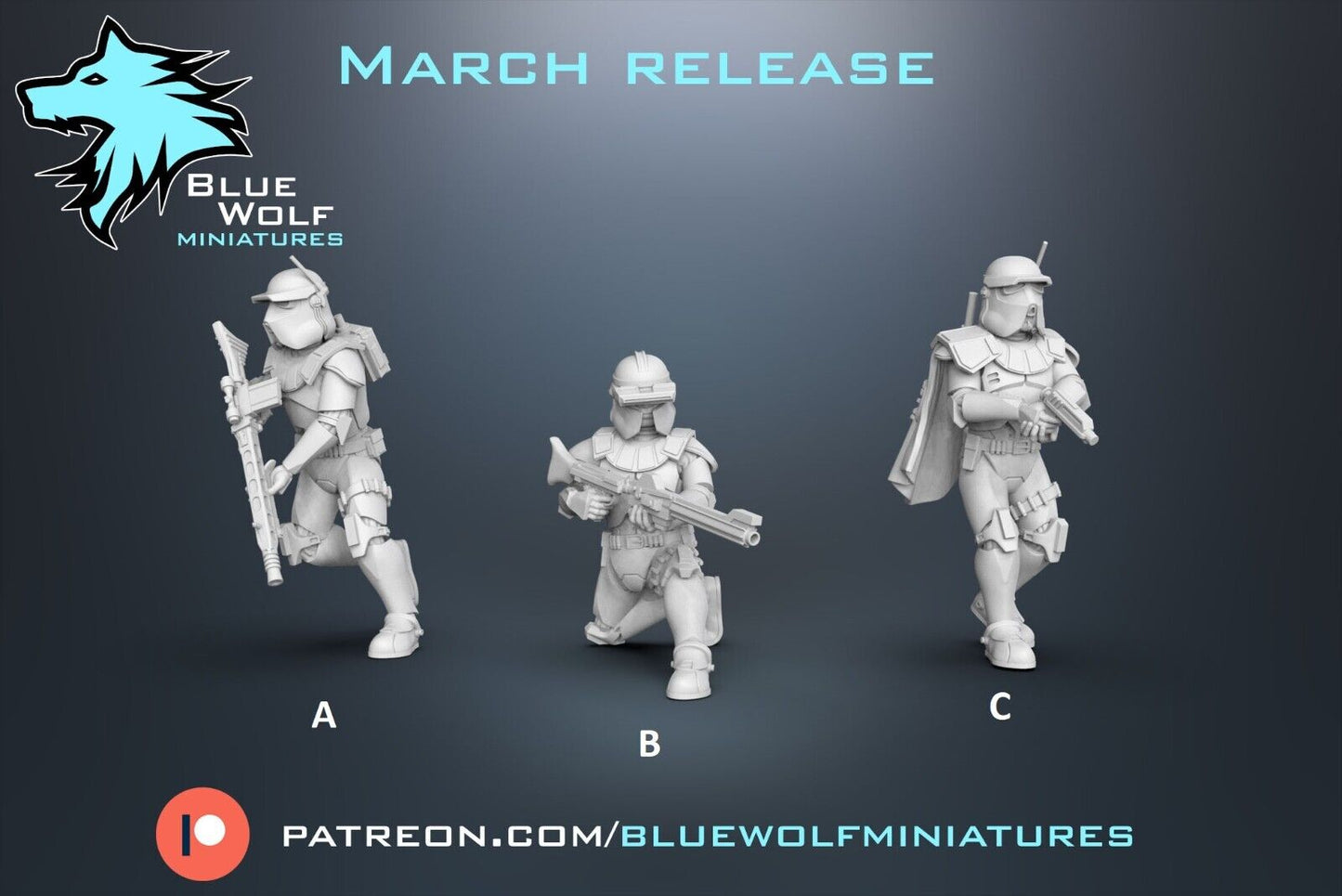 ARF Specialists v2 - Star Wars Legion 3D Printed Resin BlueWolf Miniatures