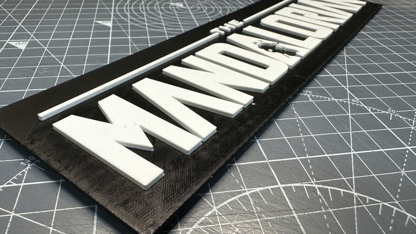 Star Wars The Mandalorian - 3D Printed Sign Stand