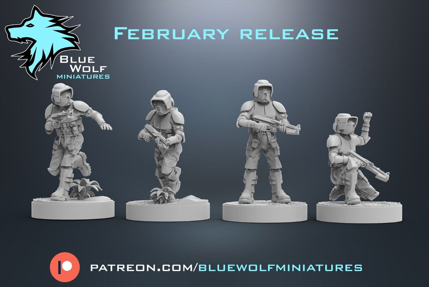 Clone Scout Troopers - Star Wars Legion 3D Printed Resin BlueWolf Miniatures