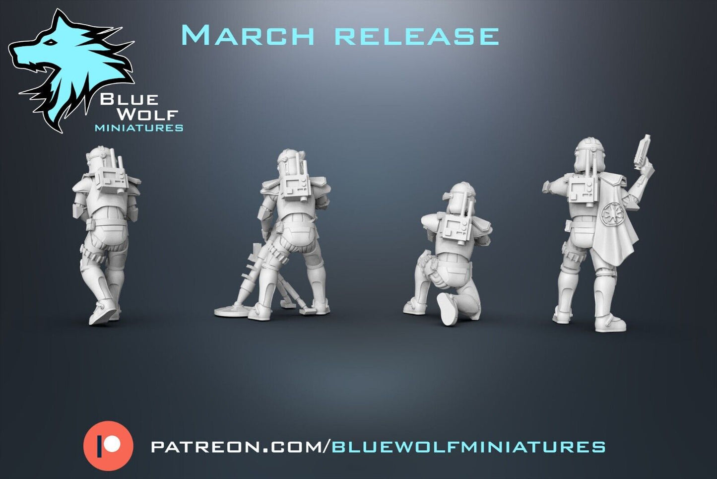 ARF Clone Specialists - Star Wars Legion 3D Printed Resin BlueWolf Miniatures