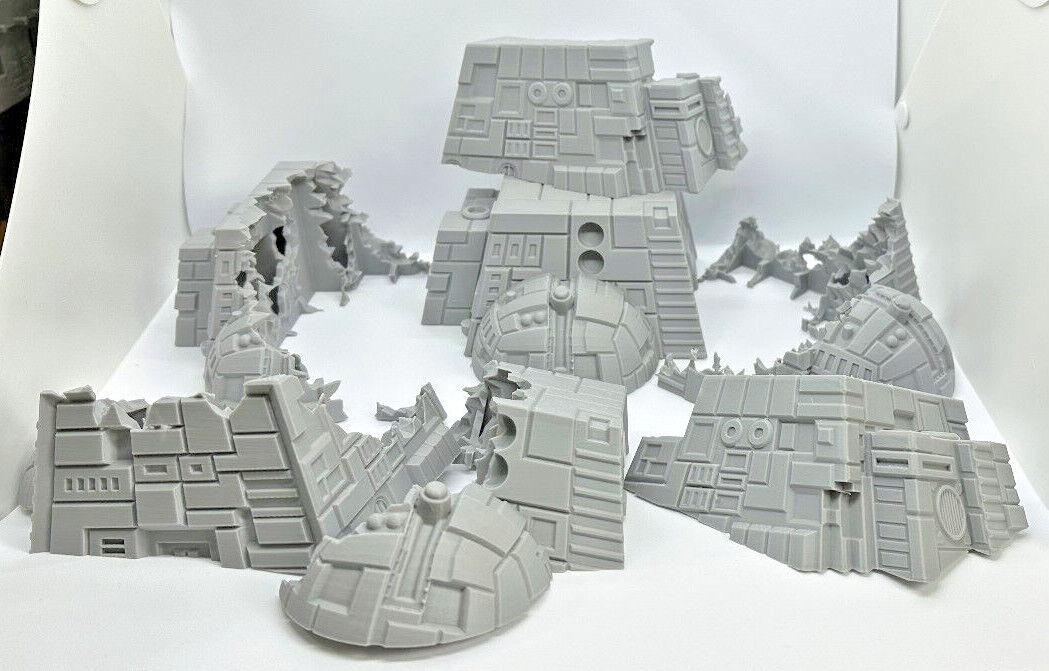 StarShip Wreckage Terrain Space Grimdark W40K D&D scifi 28mm wargame