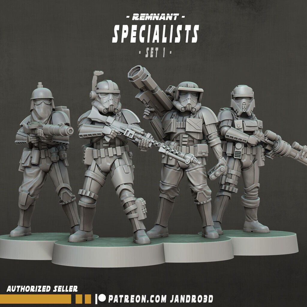 Remnant Specialists - Star Wars Legion compatible 3D Printed Resin Miniatures