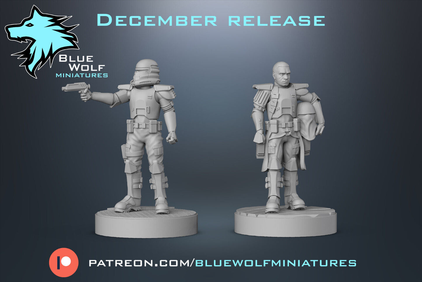 Galactic Marine Commander Star Wars Legion 3D Printed Resin BlueWolf Miniatures