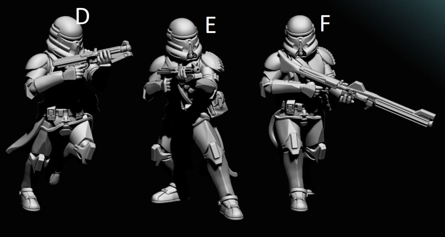 Airbourne Clone Troopers- Star Wars Legion 3D Printed Resin BlueWolf Miniatures