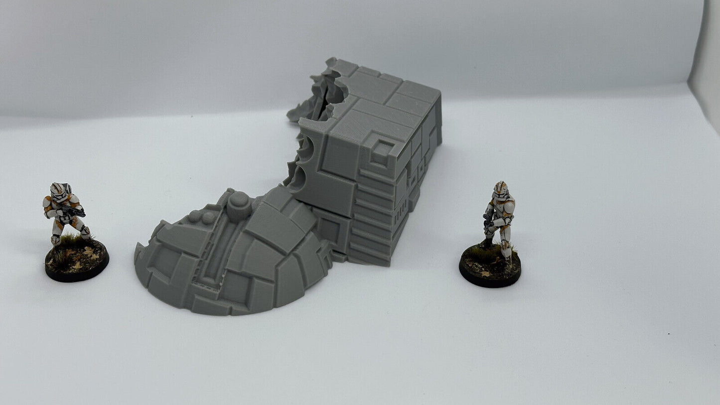 StarShip Wreckage Terrain Space Grimdark W40K D&D scifi 28mm wargame