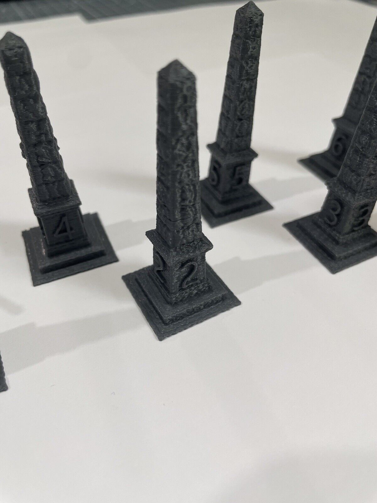 6 Objective/location Obelisk markers for Warhammer, Kill Team, 40k or D&D 28 mm