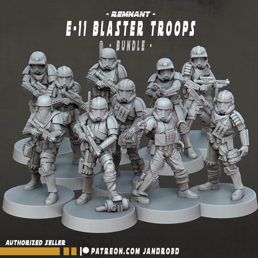 Remnant E11 Troopers - Star Wars Legion compatible 3D Printed Resin Miniatures