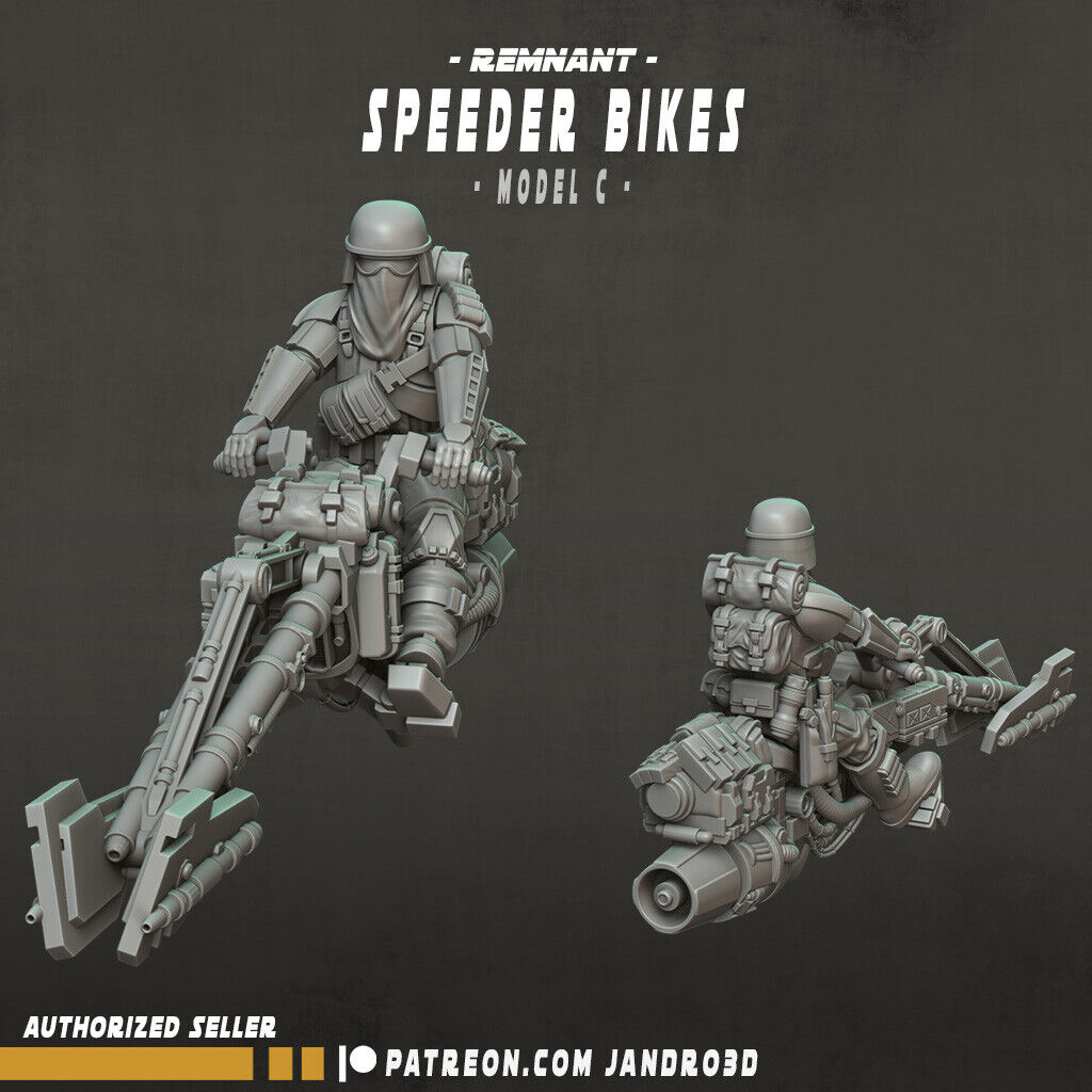 Remnant Speeder Bikes Star Wars Legion compatible 3D Printed Resin Miniatures