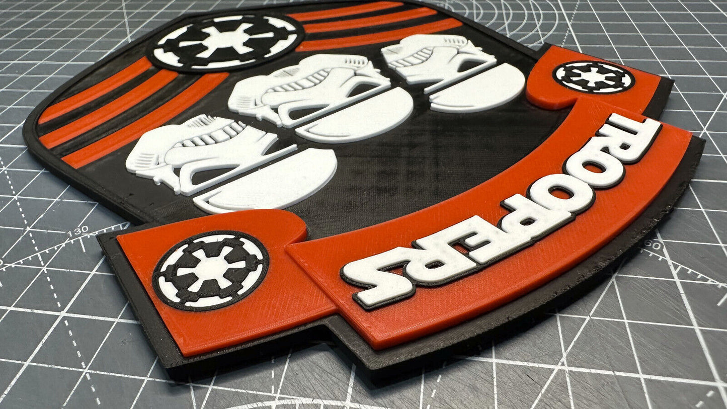 Star Wars Troopers Plaque - 3D Printed Sign Stand 501st