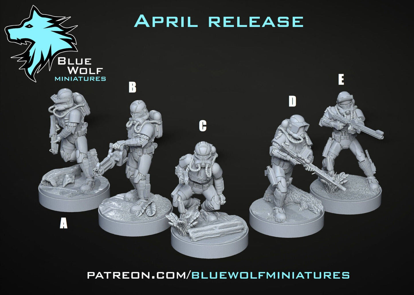 Lagoon Trooper Specialists Star Wars Legion 3D Printed Resin BlueWolf Miniatures