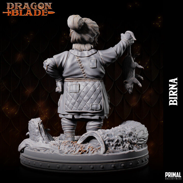 Dwarf - Birna - Fantasy compatible D&D DragonLance Miniatures Primal