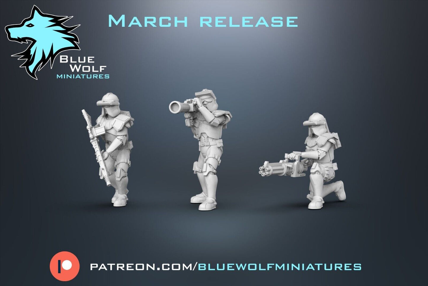 ARF Clone Specialists - Star Wars Legion 3D Printed Resin BlueWolf Miniatures