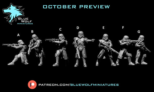 Purge Troopers Phase 2 7 Versions Star Wars Legion 3D Printed Resin BlueWolf