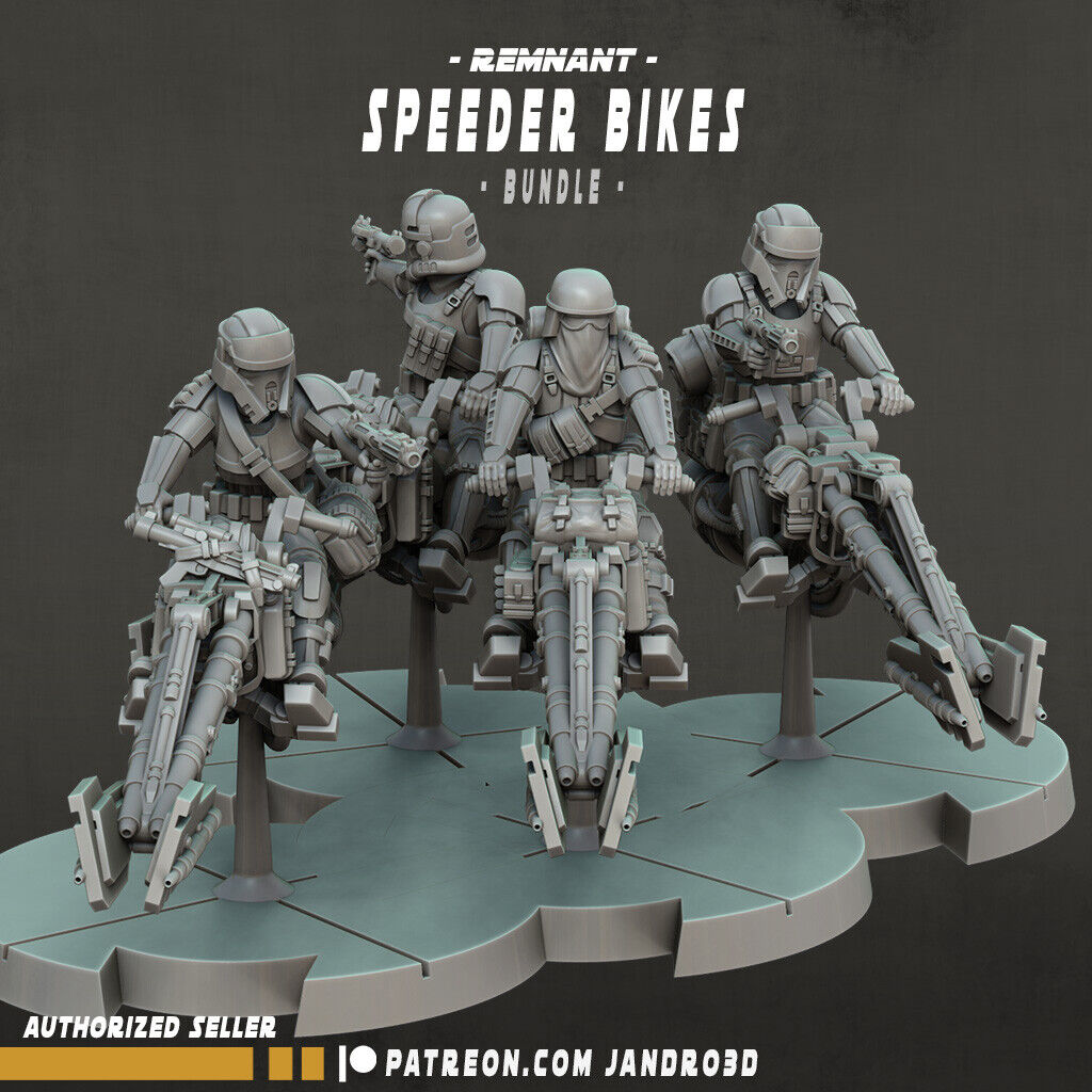 Remnant Speeder Bikes Star Wars Legion compatible 3D Printed Resin Miniatures