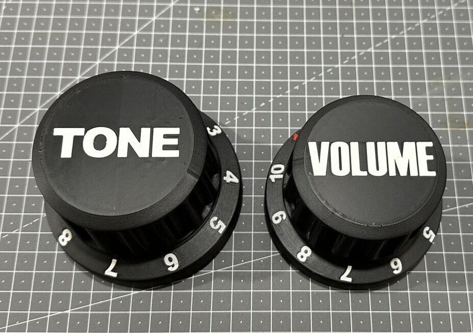 Guitar Pick Storage 3D Printed - Volume or Tone Dial Container Holder