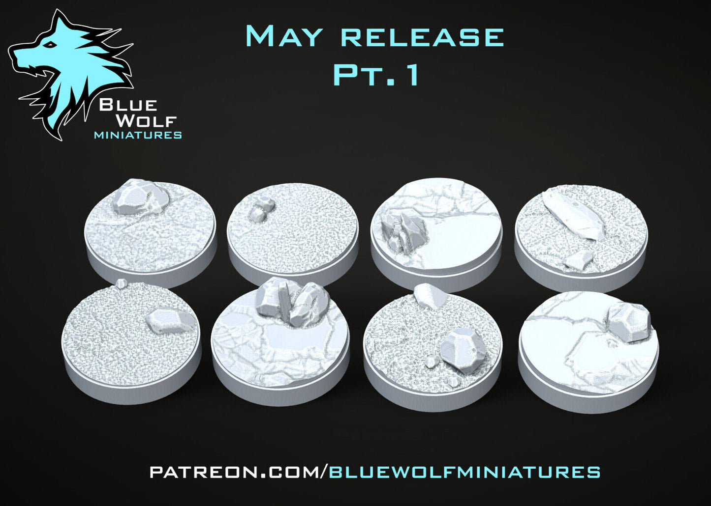 8 Desert 3 themed - Star Wars Legion compatible 3D Printed Resin BlueWolf Bases