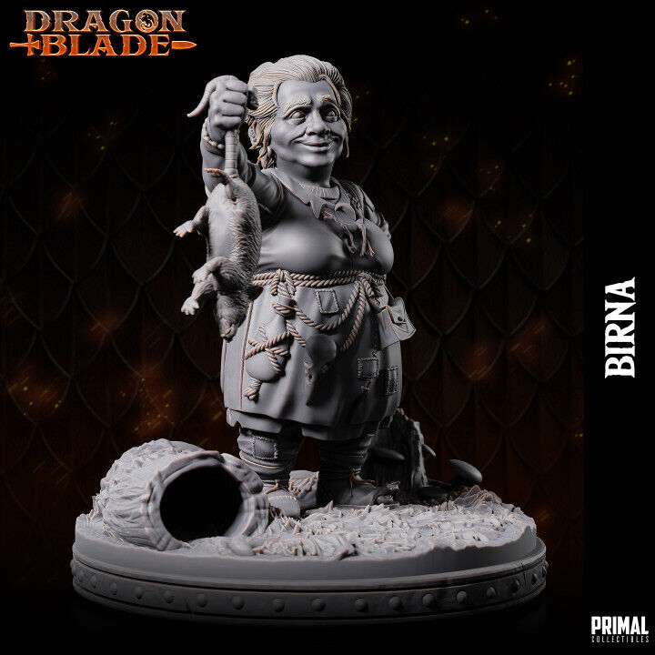 Dwarf - Birna - Fantasy compatible D&D DragonLance Miniatures Primal