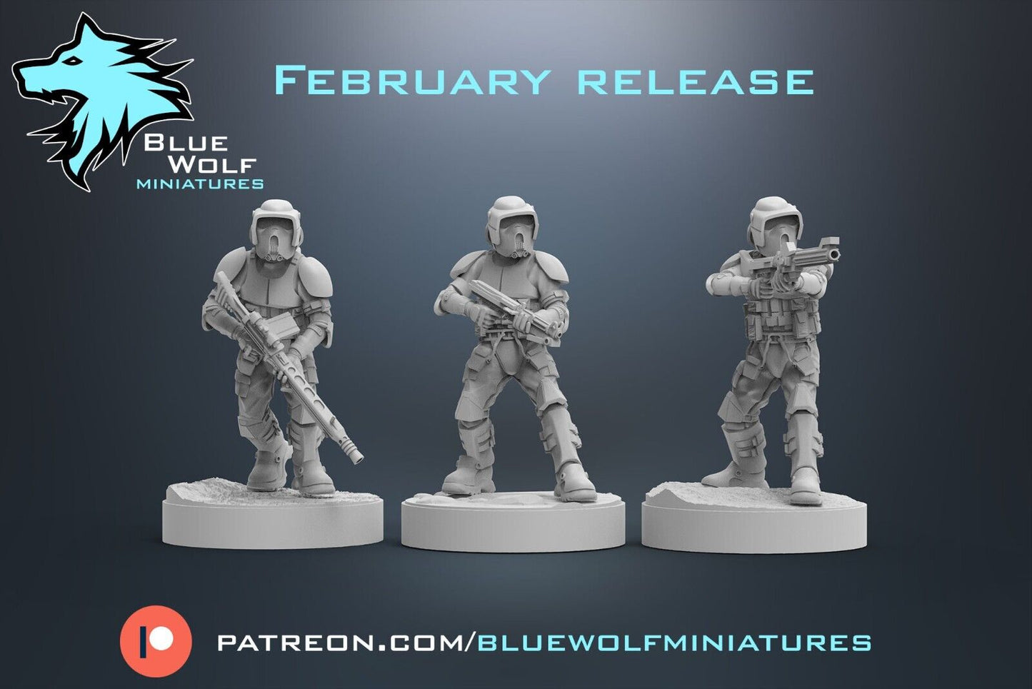 Clone Scout Troopers - Star Wars Legion 3D Printed Resin BlueWolf Miniatures