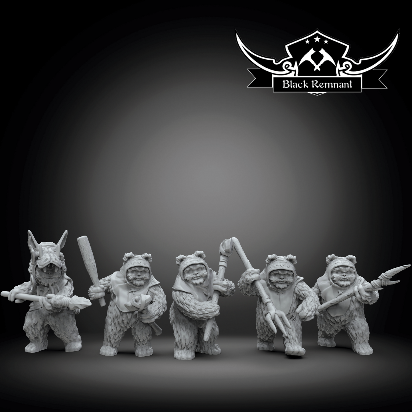 Ewok Warriors- Star Wars Legion compatible 3D Printed Resin Miniatures