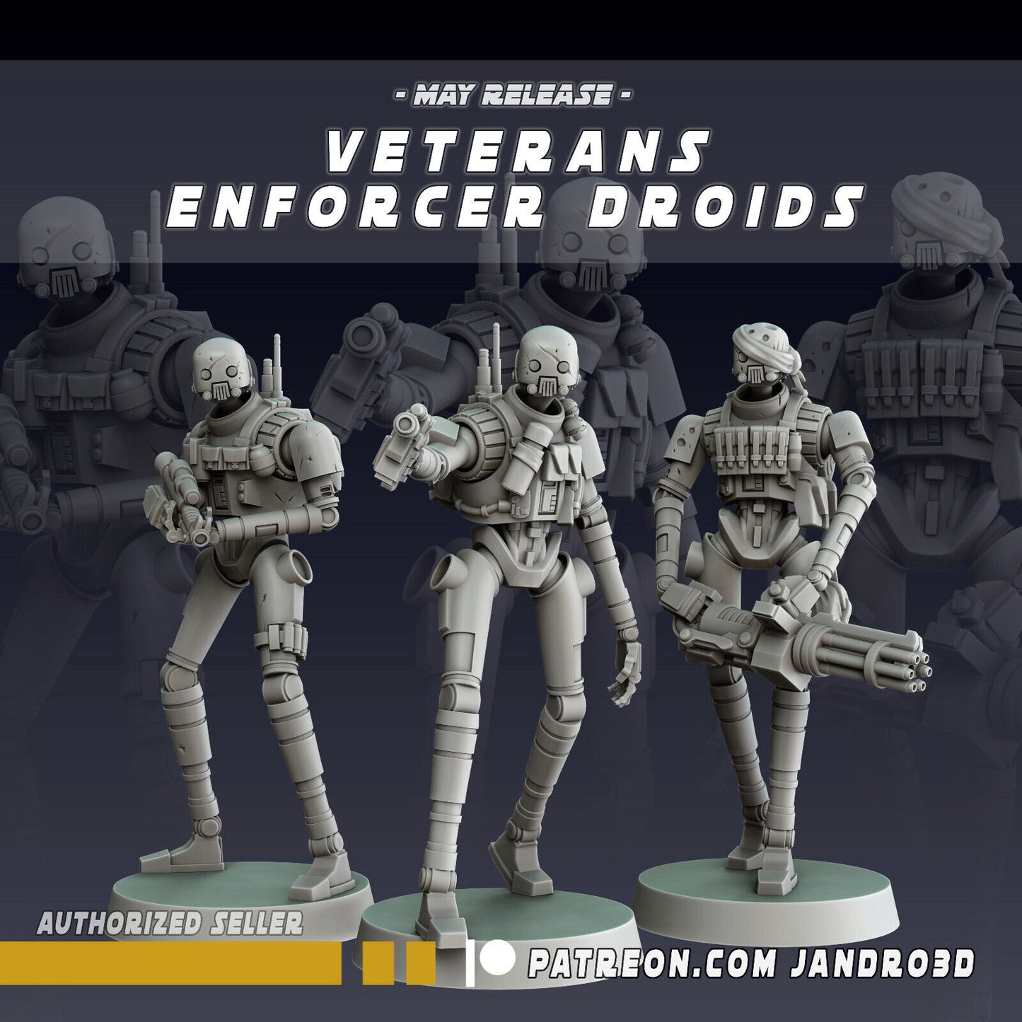 Enforcer Droids - Star Wars Legion compatible 3D Printed Resin Miniatures