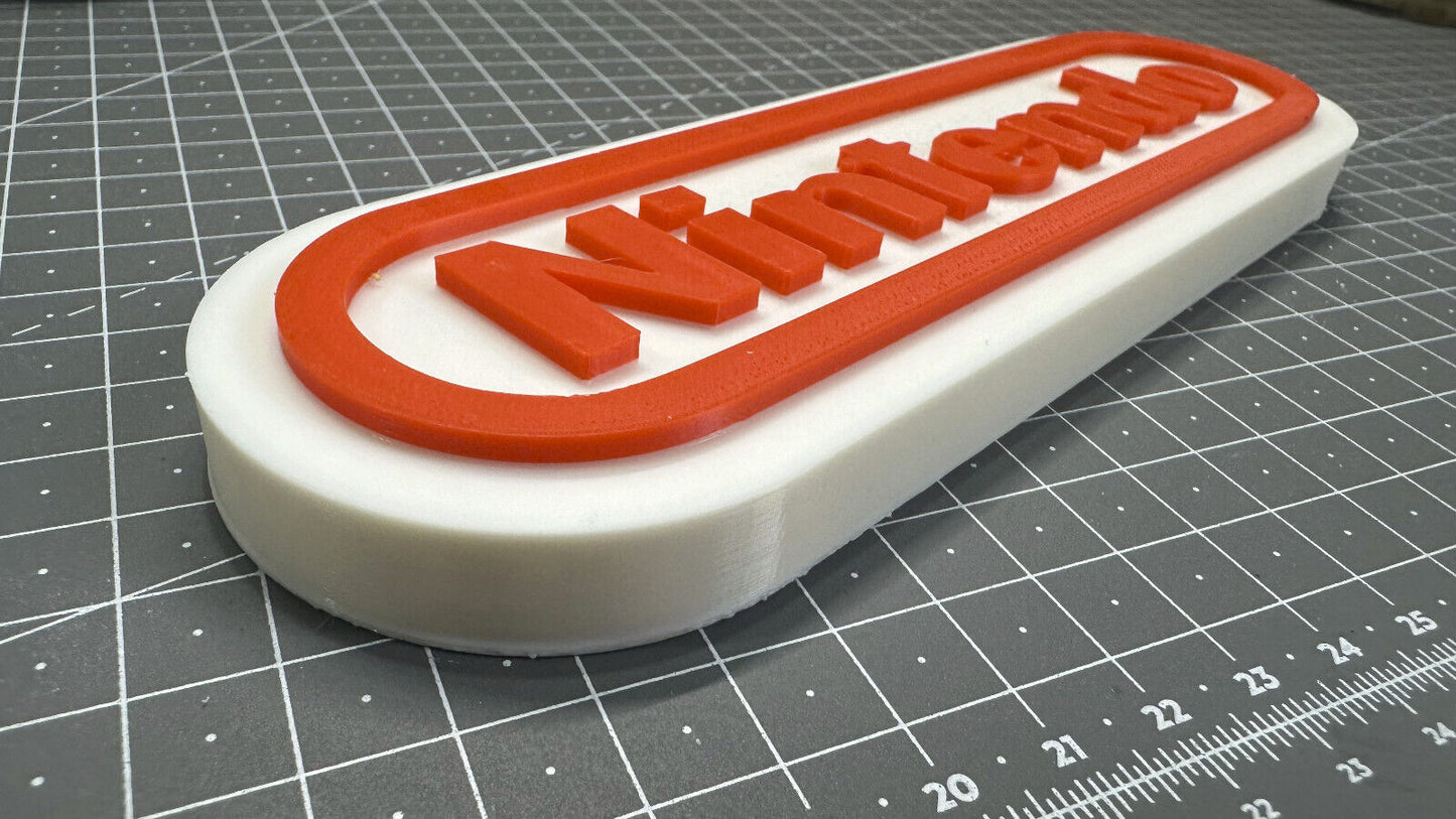 Nintendo - 3D Printed Sign Stand Retro