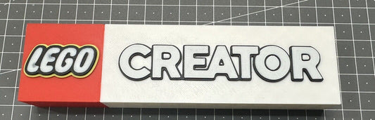 Lego Creator Logo - 3D Printed Sign Stand