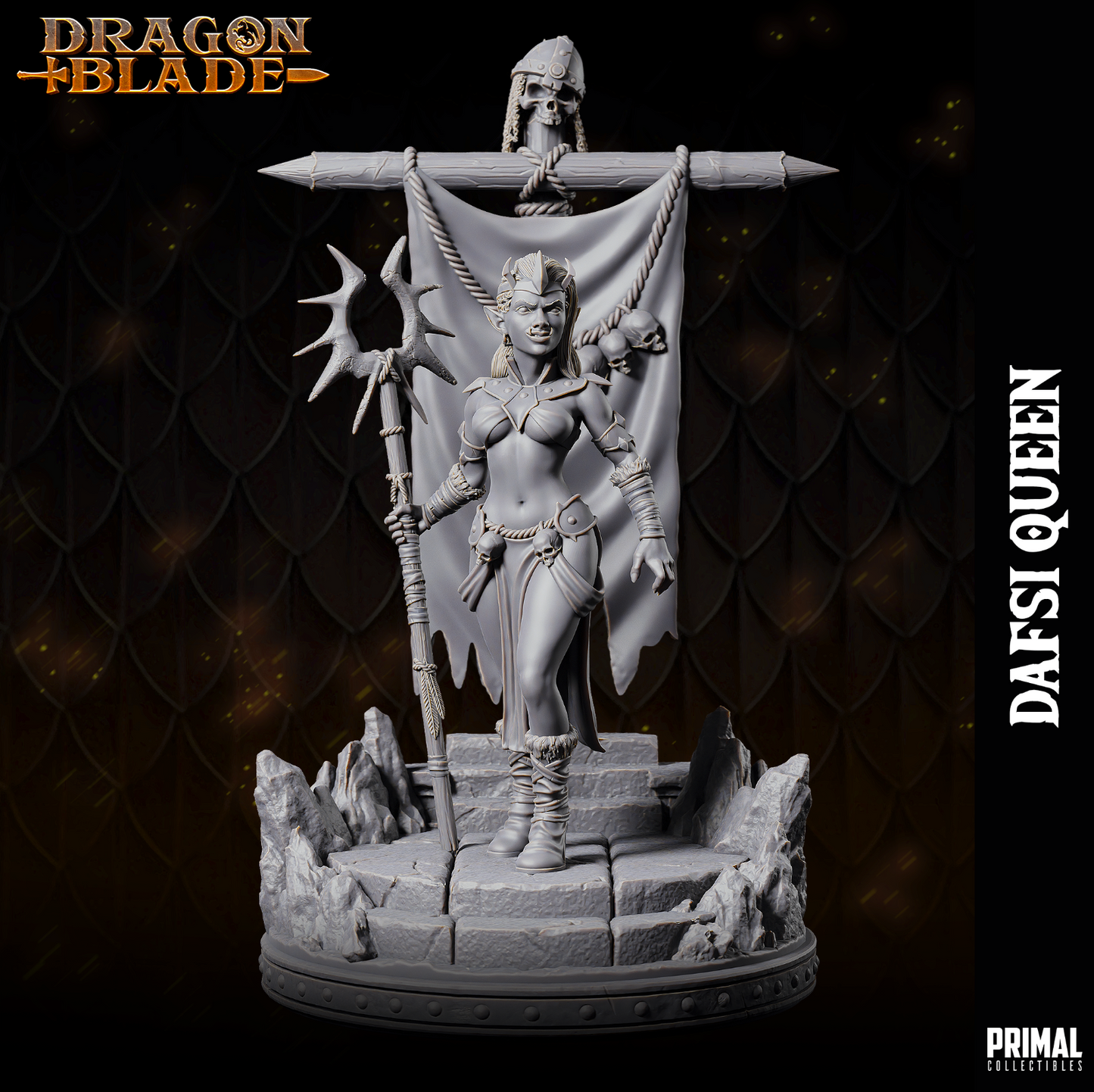 Goblin Queen Dafsi Fantasy compatible D&D DragonLance Miniatures Primal