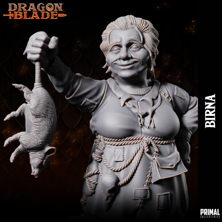 Dwarf - Birna - Fantasy compatible D&D DragonLance Miniatures Primal