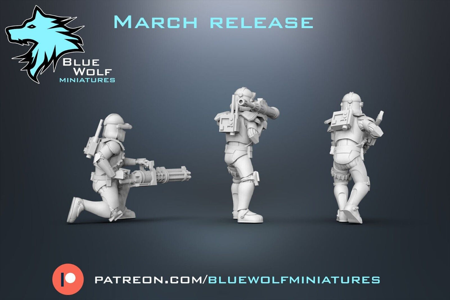 ARF Clone Specialists - Star Wars Legion 3D Printed Resin BlueWolf Miniatures