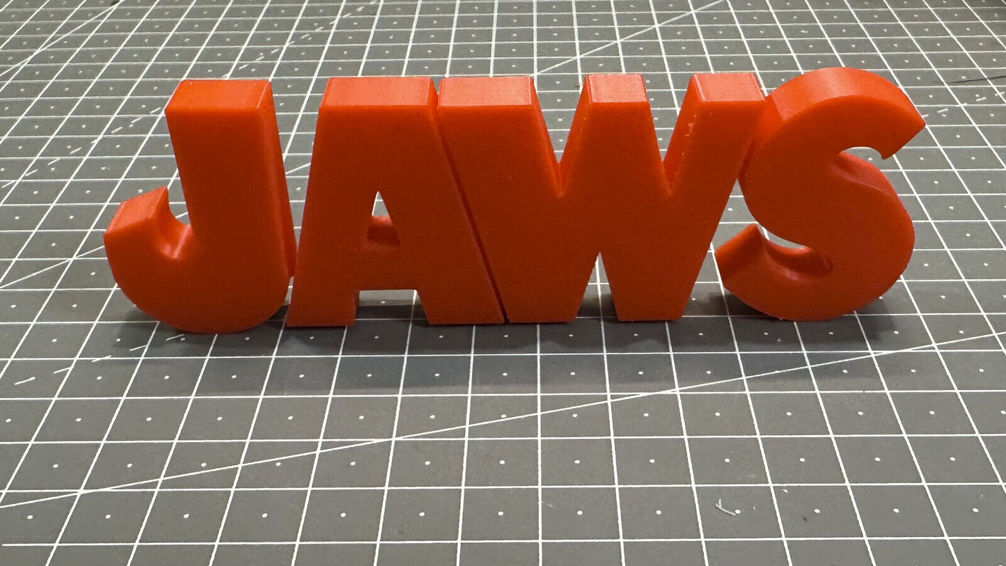 JAWS  Logo - Movie Retro 3D Printed Sign Stand