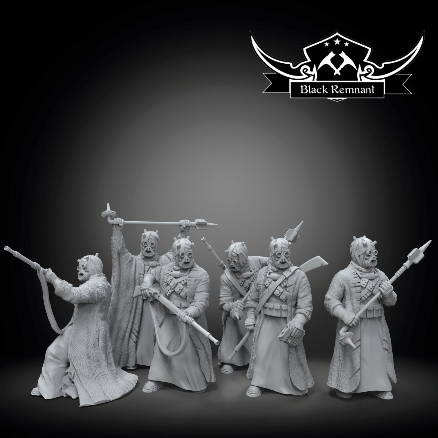 Tusken Raiders Squad 9x Star Wars Legion compatible 3D Resin Miniatures