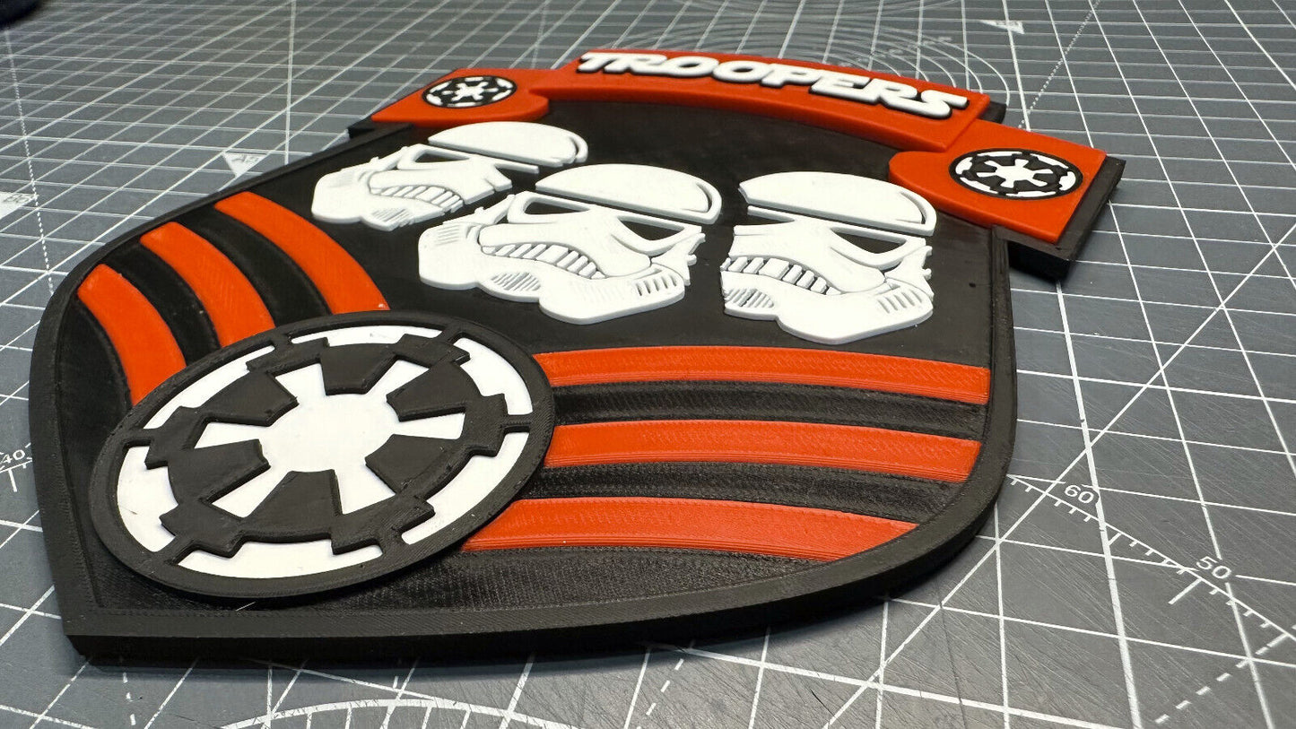 Star Wars Troopers Plaque - 3D Printed Sign Stand 501st