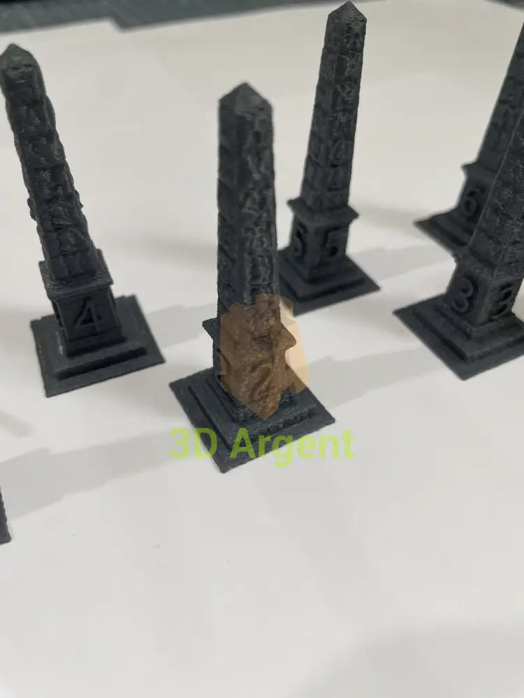 6 Objective/location Obelisk markers Tabletop D&D 28 mm Toys & Games:Wargames & Role-Playing:Warhammer:Warhammer