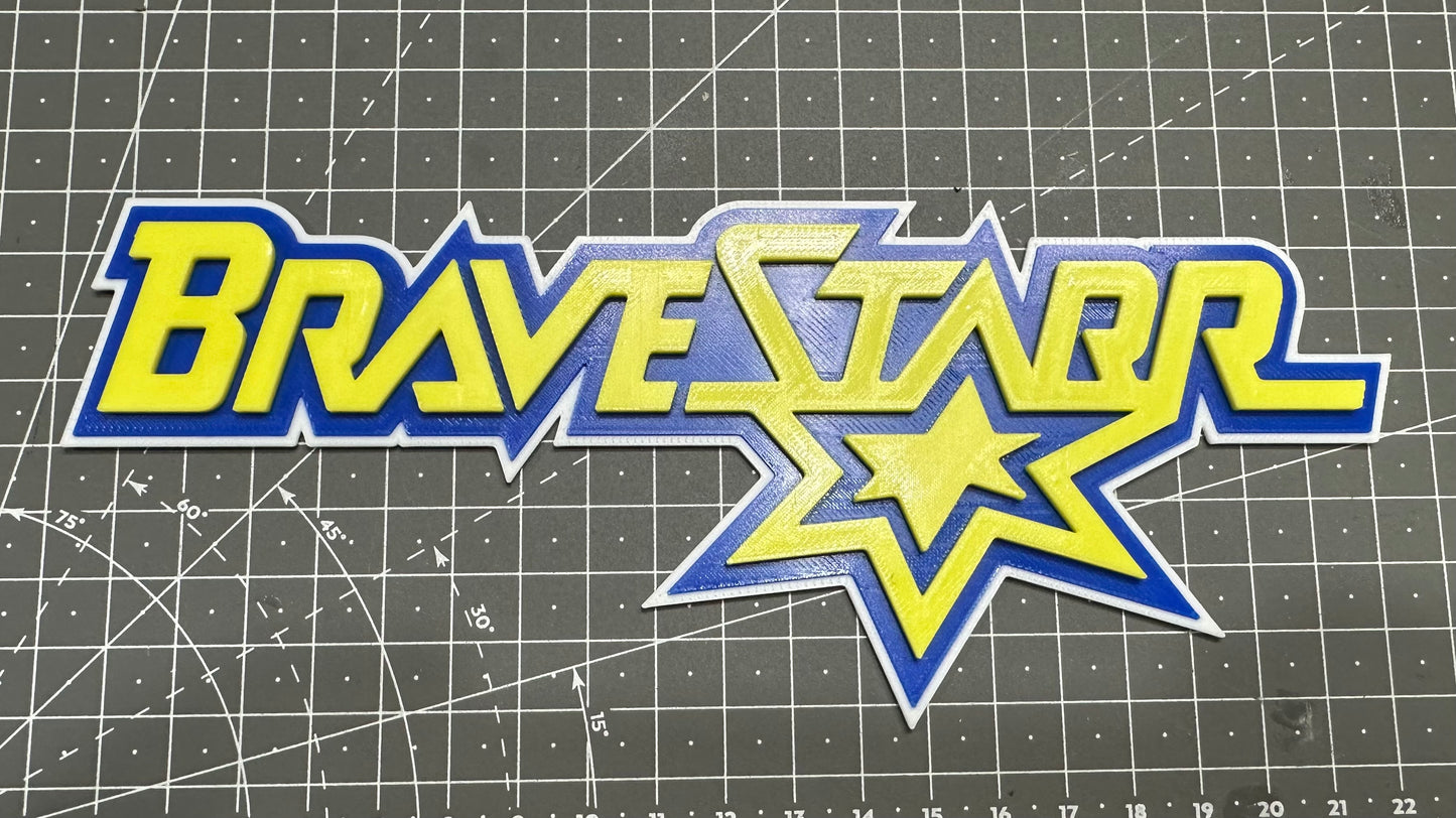 Bravestarr Logo - Movie Retro 3D Printed Sign