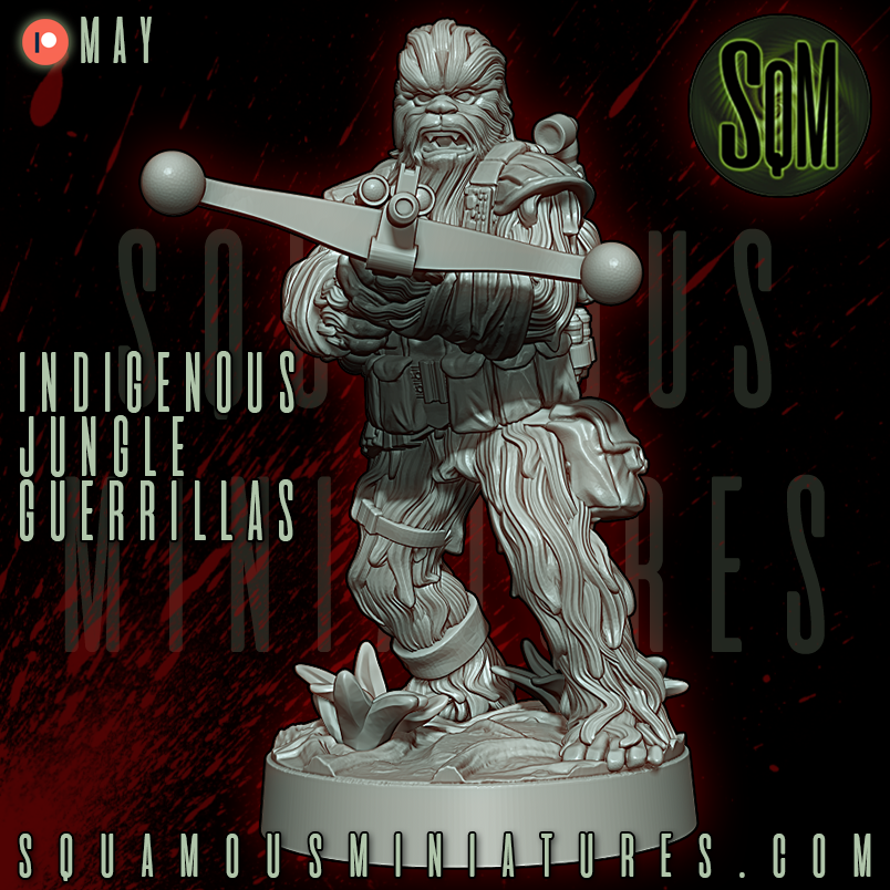 Wookiee Indigenous Jungle Guerrillas Star Wars Legion compatible 3D Resin Miniatures Squamous