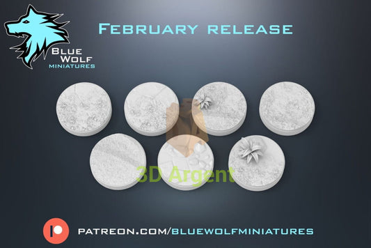 7 Beach themed- Star Wars Legion 3D Printed Resin BlueWolf Bases Toys & Games:Wargames & Role-Playing:Star Wars