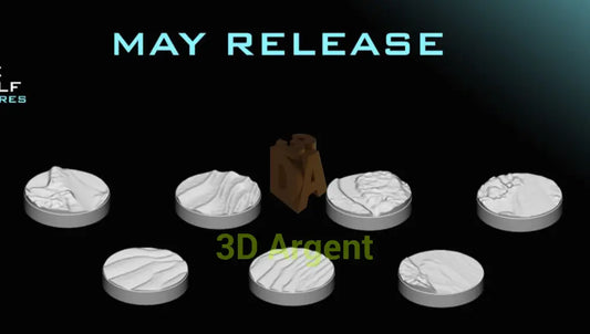 7 Desert themed - Star Wars Legion 3D Printed Resin BlueWolf Bases Toys & Games:Wargames & Role-Playing:Star Wars