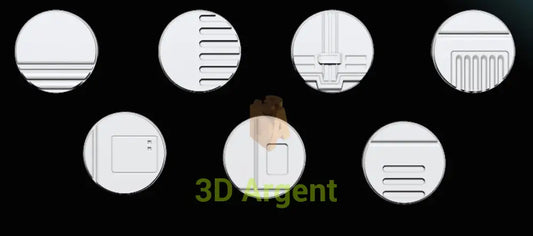 7 Hangar Bay themed Star Wars Legion compatible 3D Printed Resin BlueWolf Bases Toys & Games:Wargames &