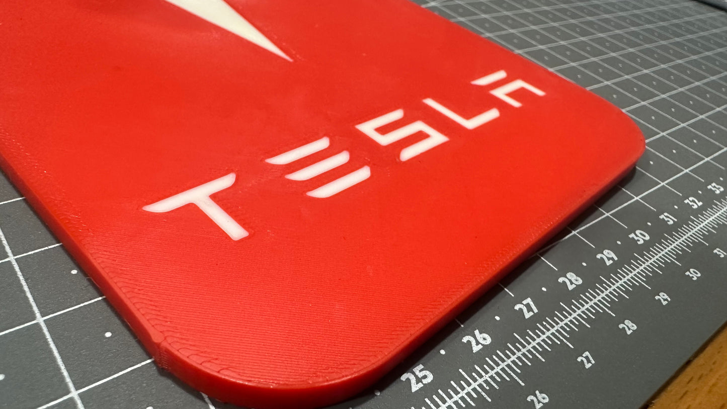 Tesla Logo Sign - 3D Printed Sign