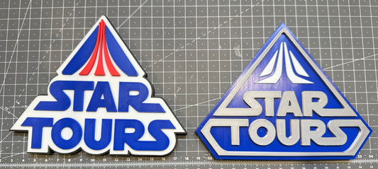 Star Tours Star Wars Logo - 3D Printed Sign Stand