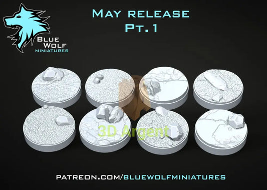 8 Desert 3 themed - Star Wars Legion compatible 3D Printed Resin BlueWolf Bases Toys & Games:Wargames &