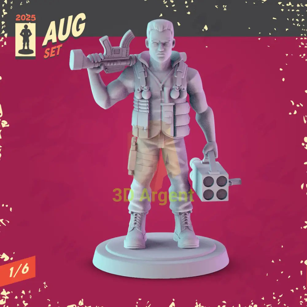 80s Action Heroes Miniatures – Snake Rambo Commando McClane Maverick Axel Foley 32 mm Resin Figures RPG D&D Display 3