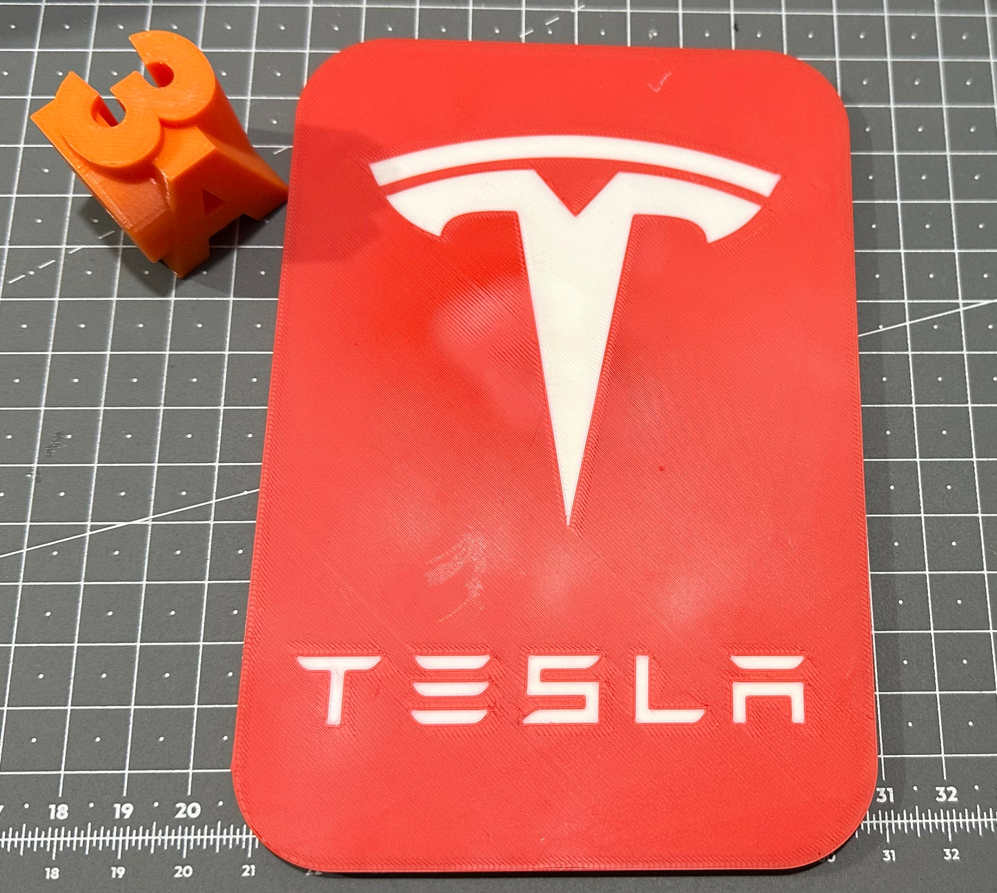 Tesla Logo Sign - 3D Printed Sign