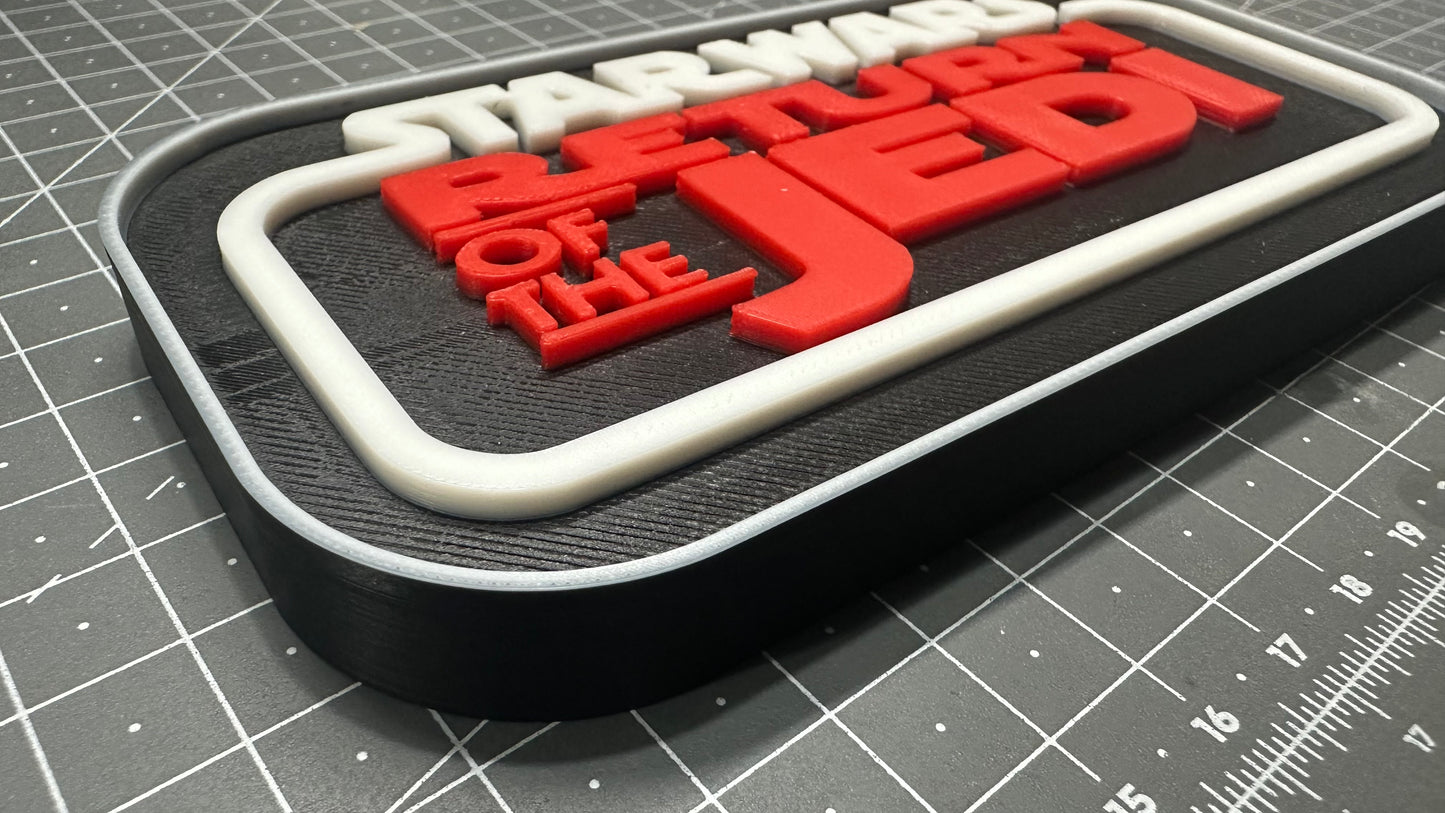 Return of the Jedi Star Wars sign ROTJ - 3D Printed Sign Stand