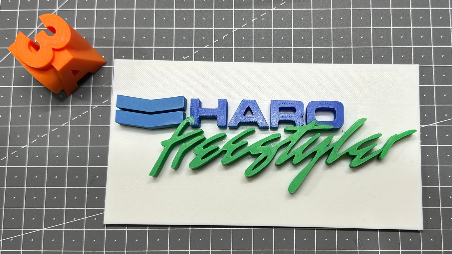 HARO Freestyler Logo - 3D Printed Sign