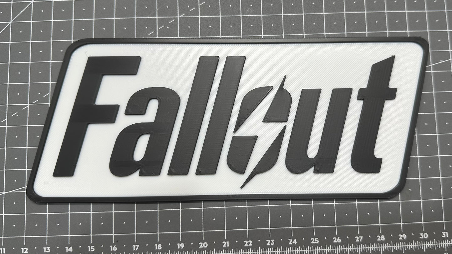 Fallout Logo - 3D Printed Sign