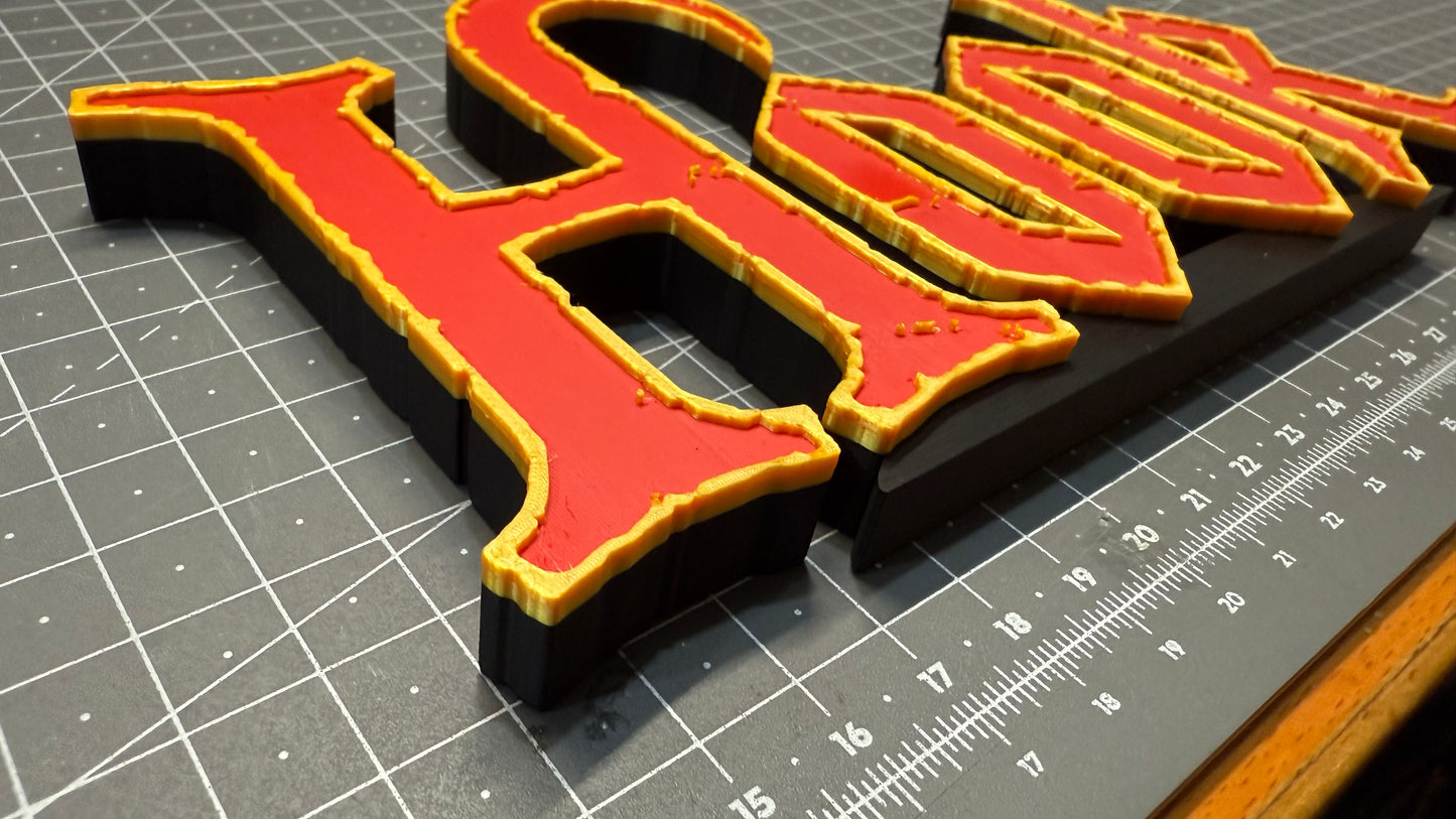 Hook Movie Logo - 3D Printed Sign Stand