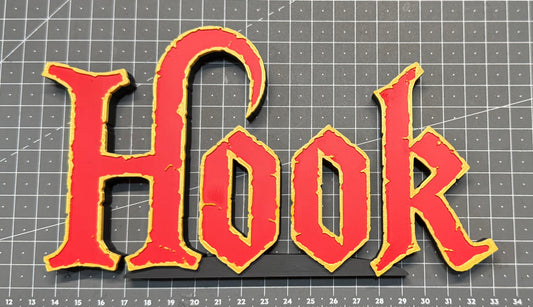Hook Movie Logo - 3D Printed Sign Stand